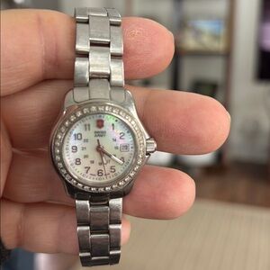 Victorinox diamond bezel Swiss Army watch stainless steel